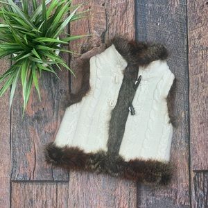 Baby Gap faux fur reversible sweater vest